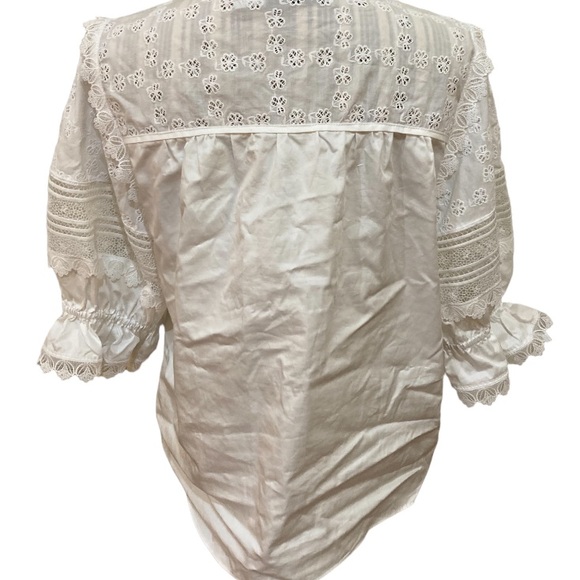 Self-Portrait white Broderie Anglais corset top 10 NEW - Picture 2 of 5